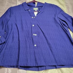 Niche Button Down Blue Dress Shirt Size XS